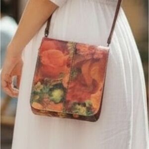 Patricia Nash Floral Grandia Heritage Leather Vintage inspired Crossbody Bag